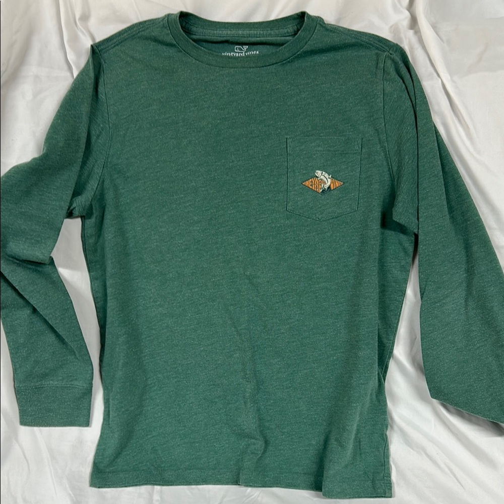 Vineyard Vines Long Sleeve Green fishing Shirt